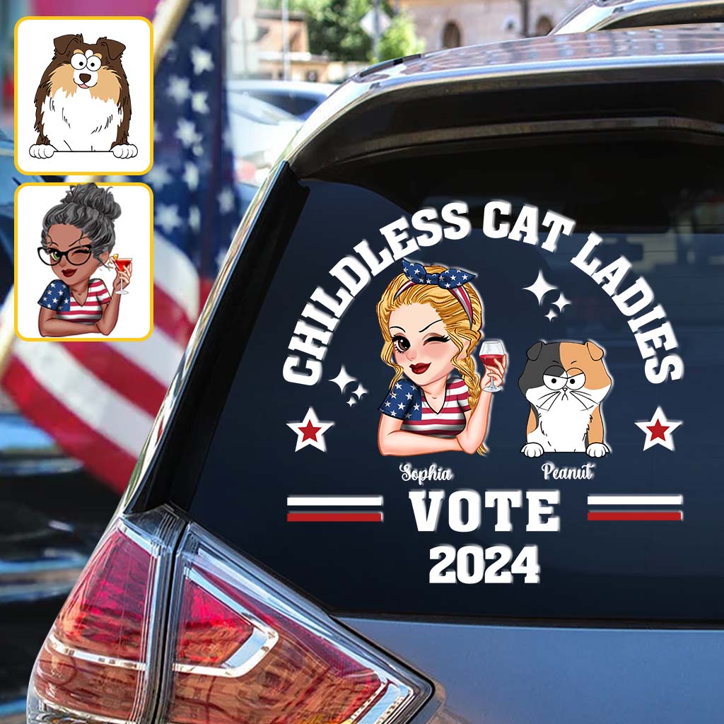 Childless Cat Ladies - Personalized Cat Decal Full