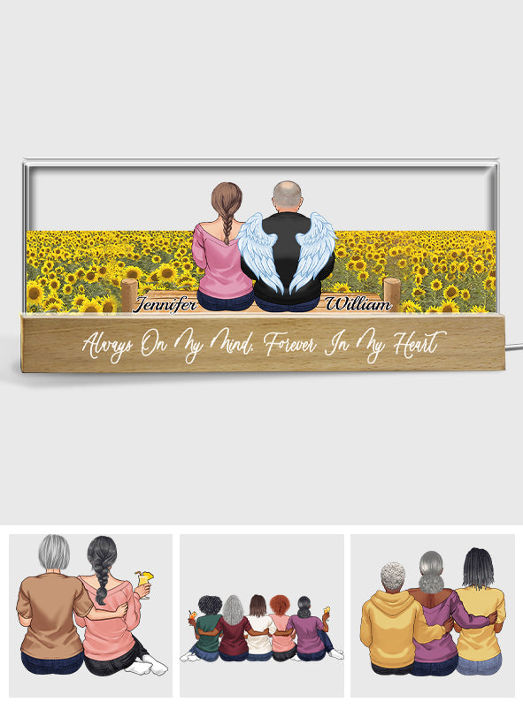 Memorial Wings Sunflower Field - Personalized Memorial Custom LED Night Light