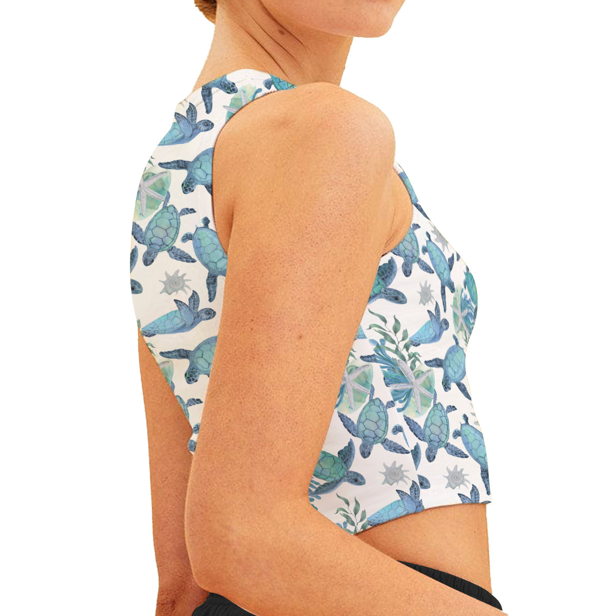 Love Turtles - Personalized Turtle Crop Tank Top