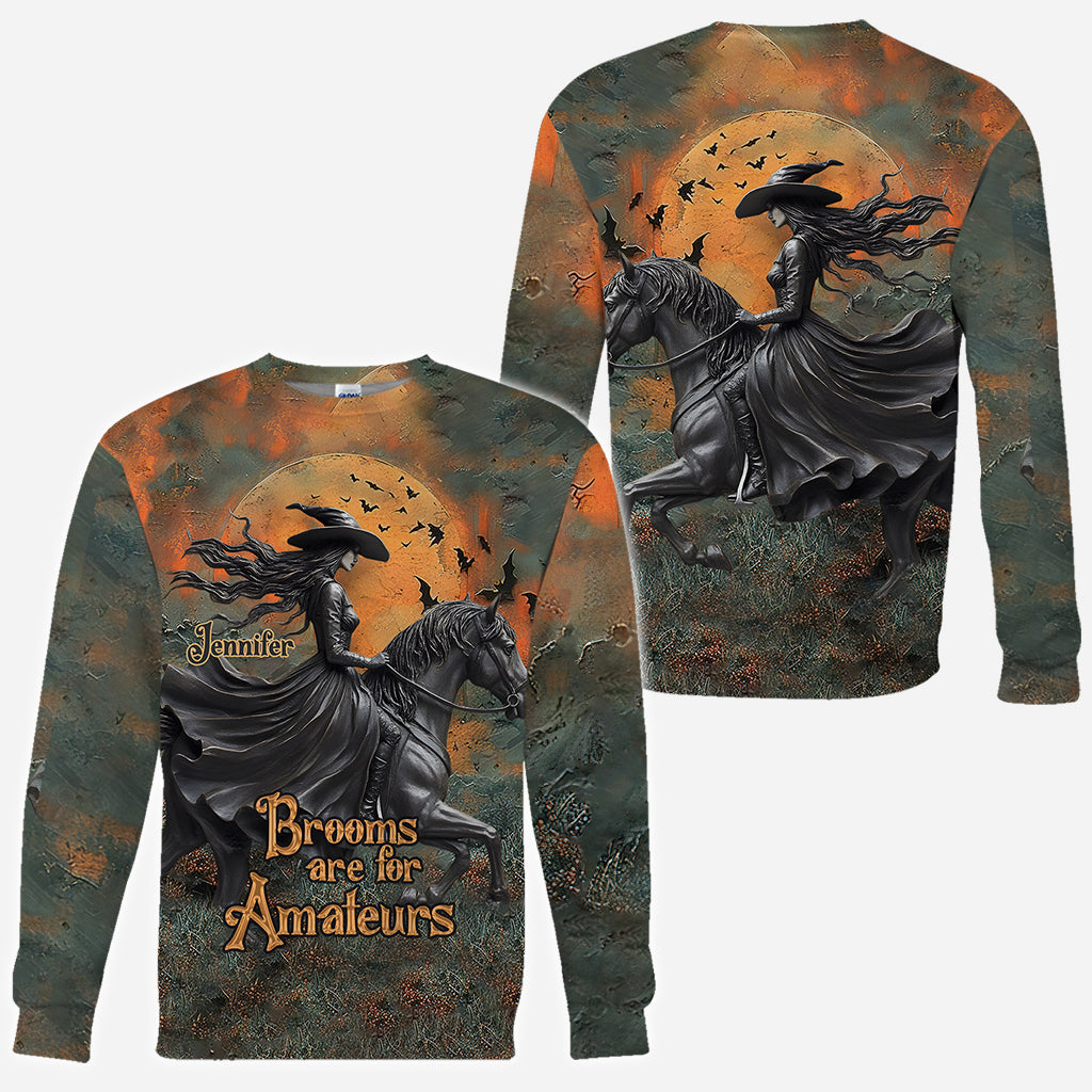 Brooms Are For Amateurs - Personalized Horse All Over Shirt