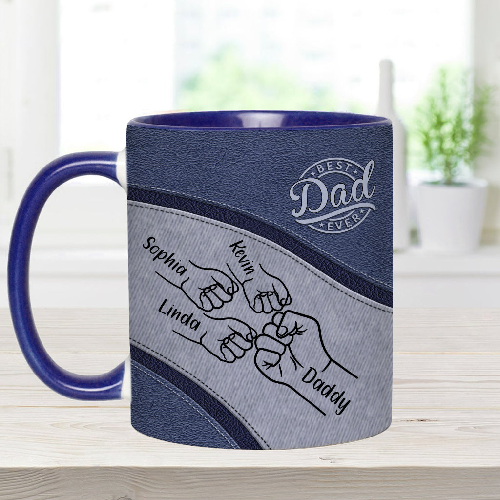 Best Dad Ever - Personalized Father Accent Mug
