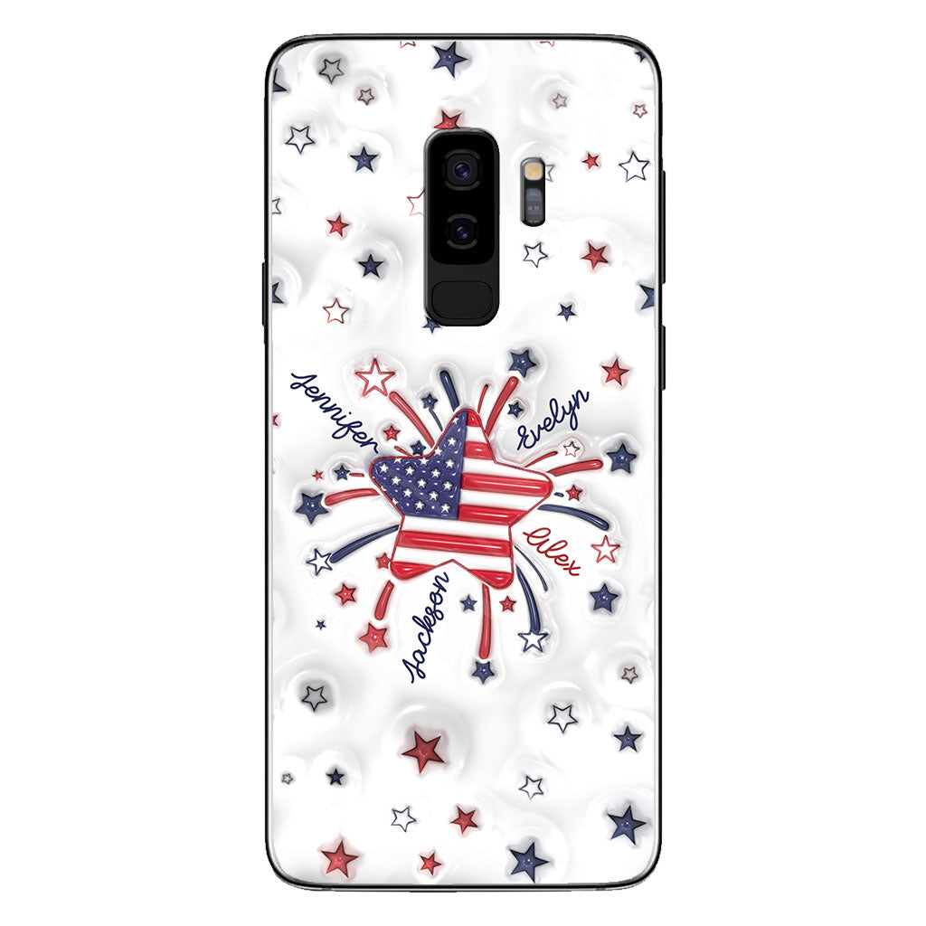 Grandma's Little Star 4th Of July - Personalized Grandma Phone Case