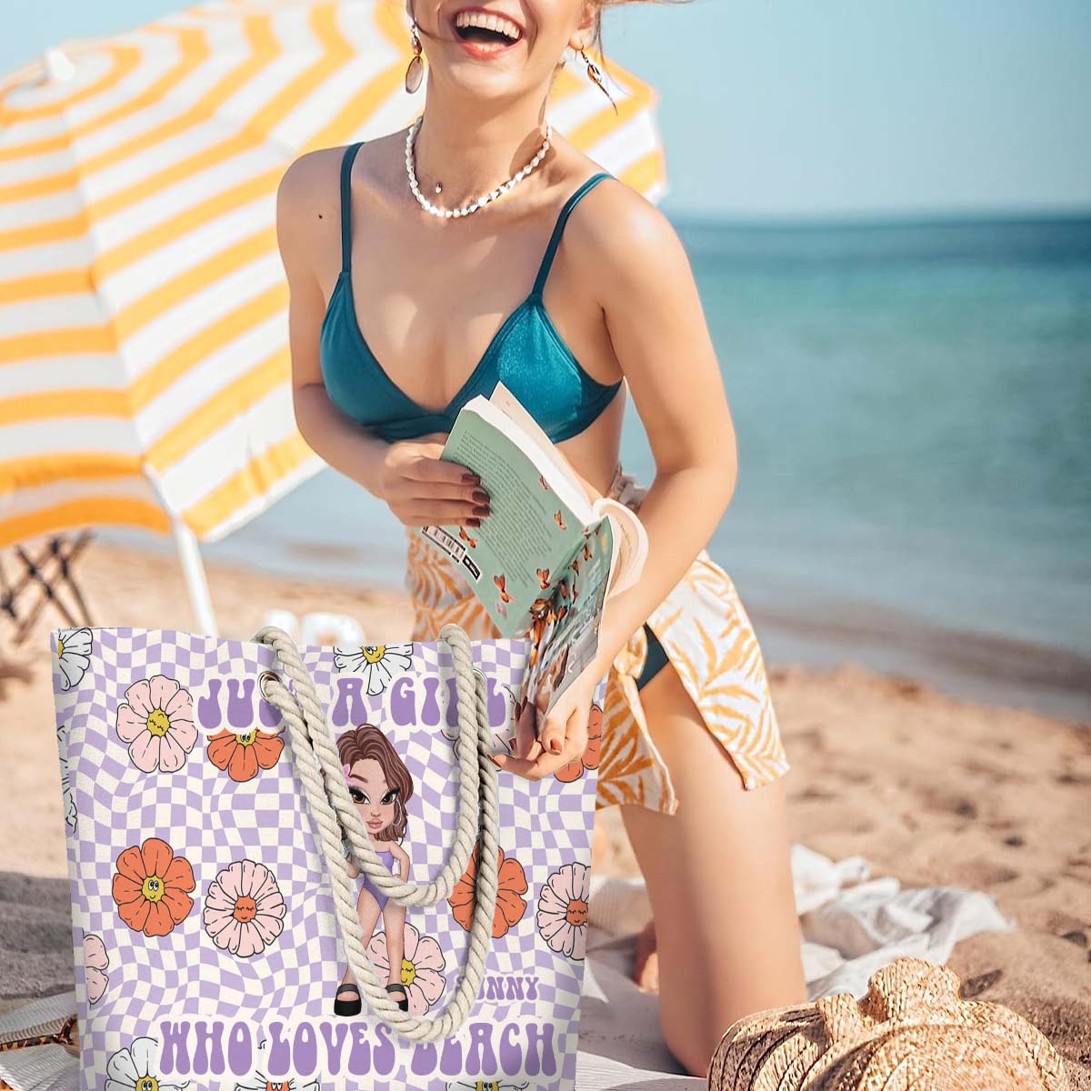 Feral Girl Summer - Personalized Sea Lover Beach Bag