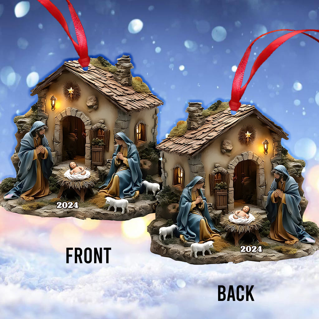 Silent Night - Personalized Christian Ornament