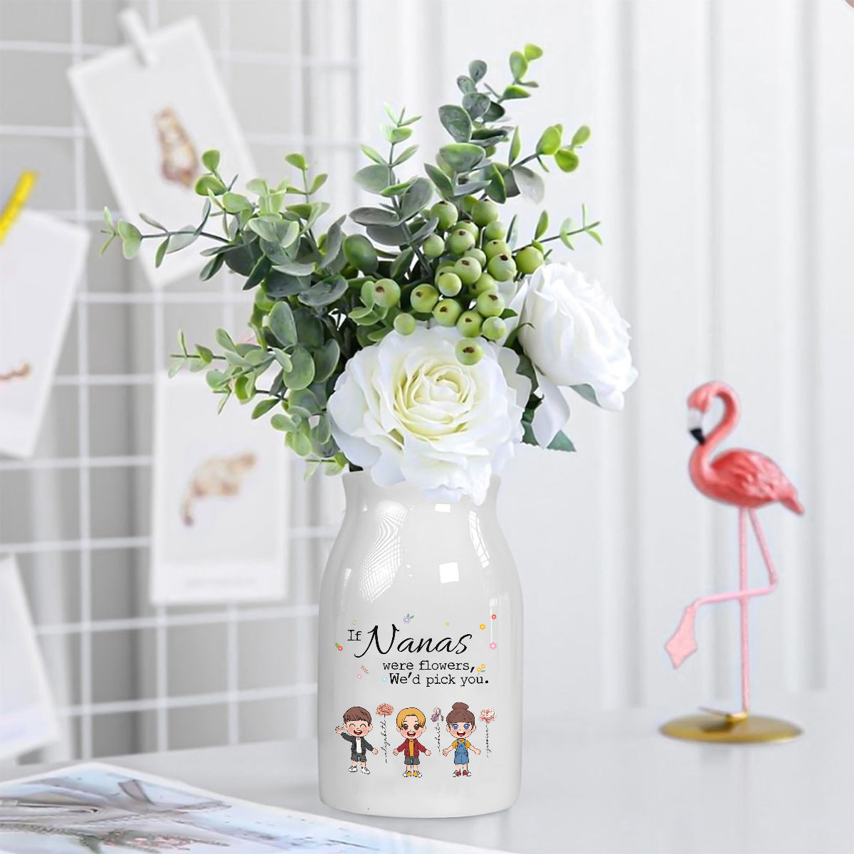 If Nana Were Flowers - Personalized Grandma Ceramic Flower Vase