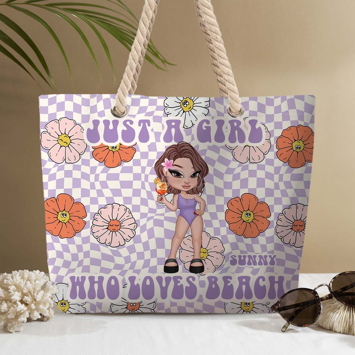 Feral Girl Summer - Personalized Sea Lover Beach Bag