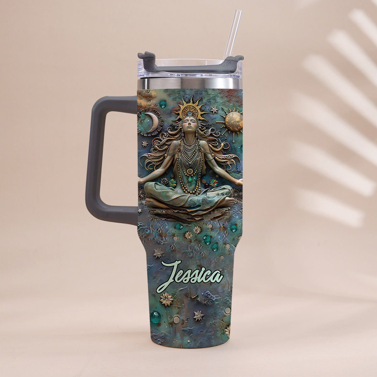 Lose Your Mind Find Your Soul - Personalized Yoga Tumbler With Handle