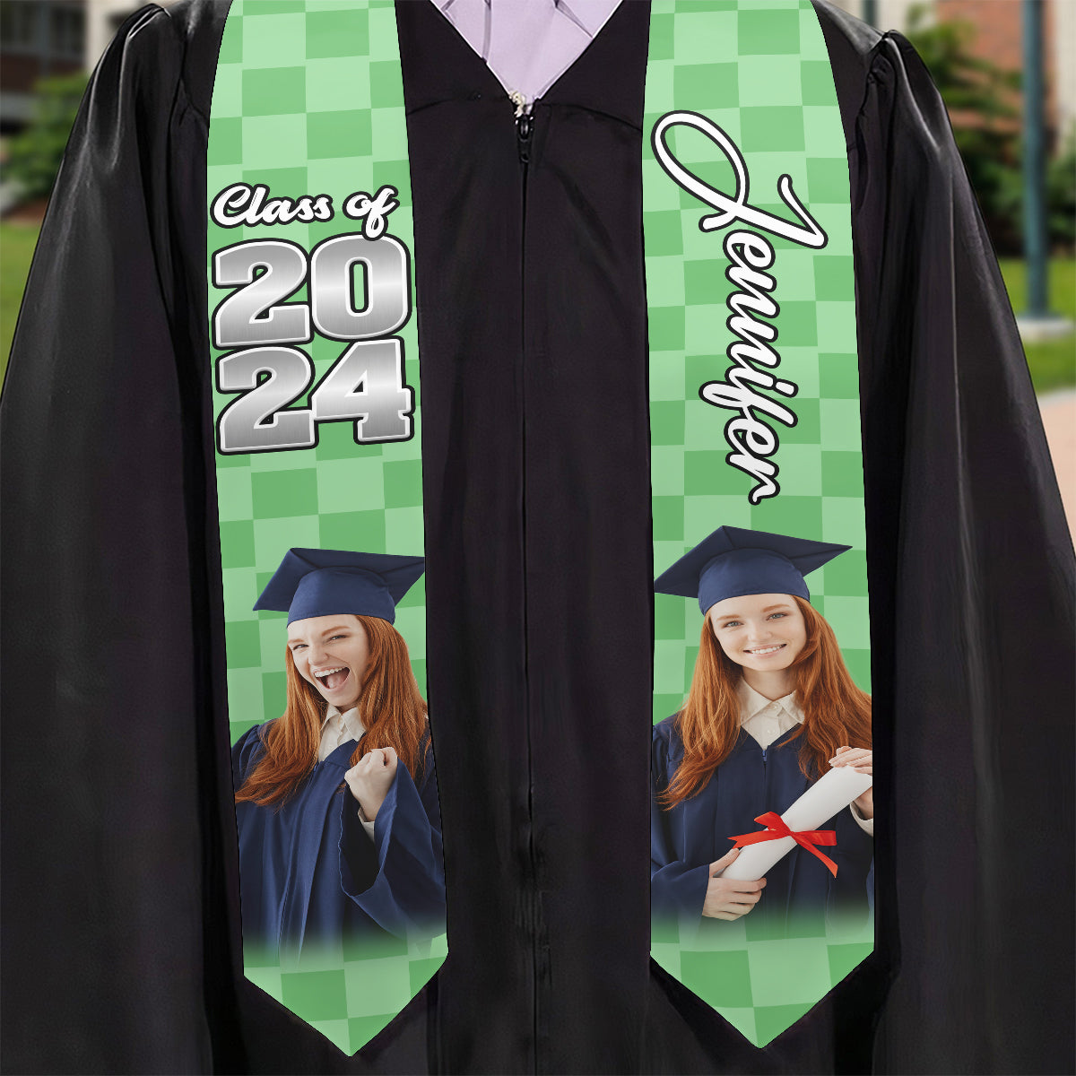 Photo Custom Graduation Stole Sash - Personalized Graduation Graduation Stole