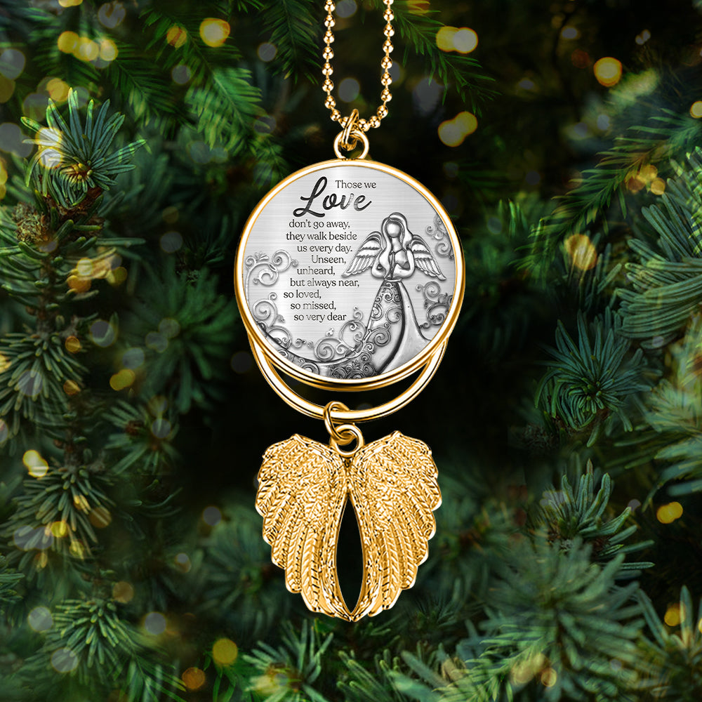 Those We Love Don't Go Away - Personalized Memorial Wings Ornament