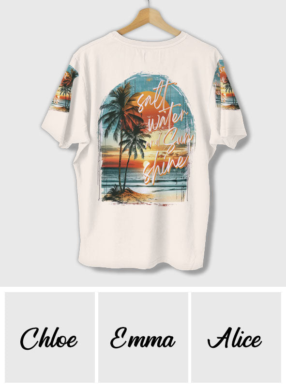 Salt Water Sunshine - Personalized Sea Lover All Over Shirt