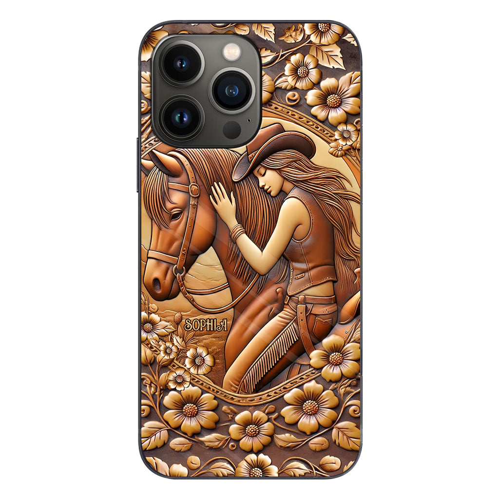 A Girl And Her Horse - Personalized Horse Phone Case