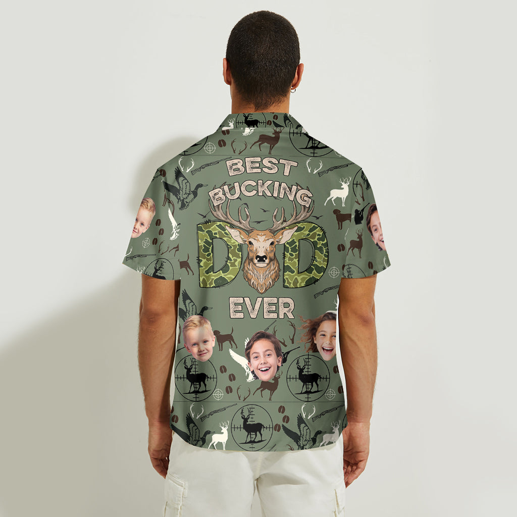Best Bucking Dad Ever - Personalized Hunting Hawaiian Shirt