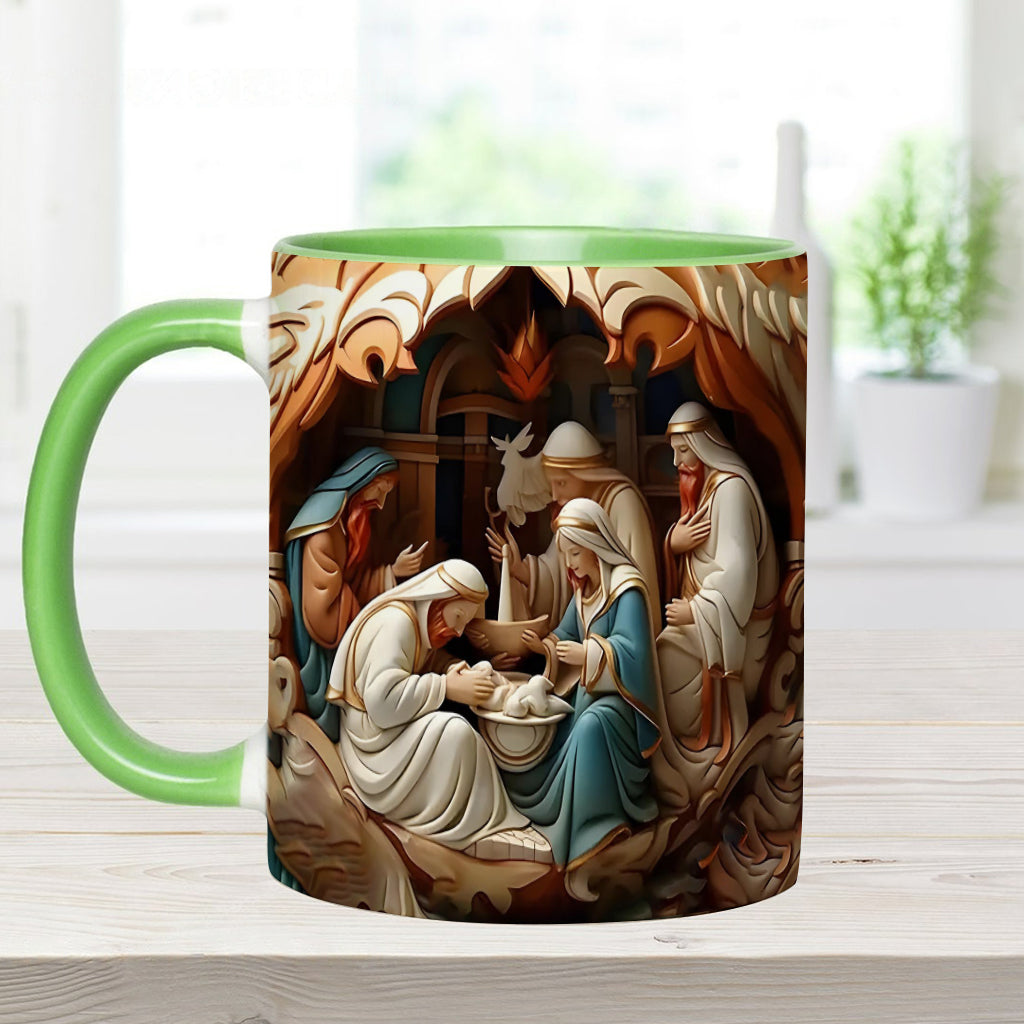 O Come Let Us Adore Him - Personalized Christian Accent Mug