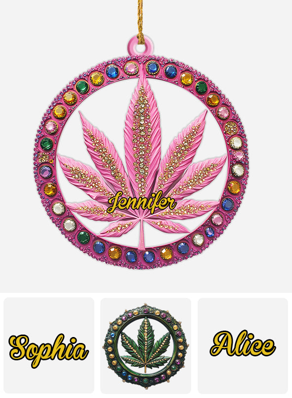 Stoner Chick - Personalized Weed Custom Shaped Ornament