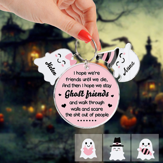 Ghost Friends - Personalized Bestie Keychain with Charms