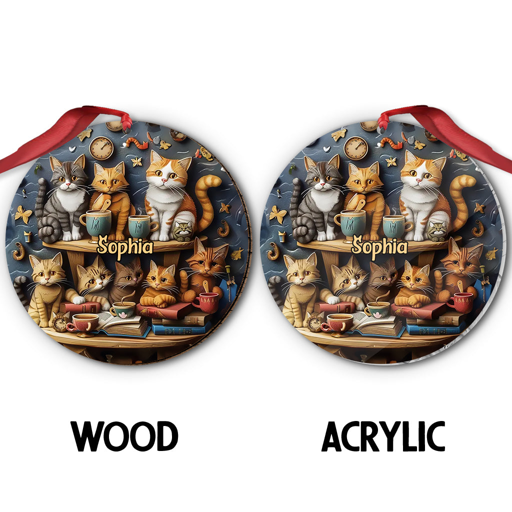 Just Love Books & Cats - Personalized Book Ornament