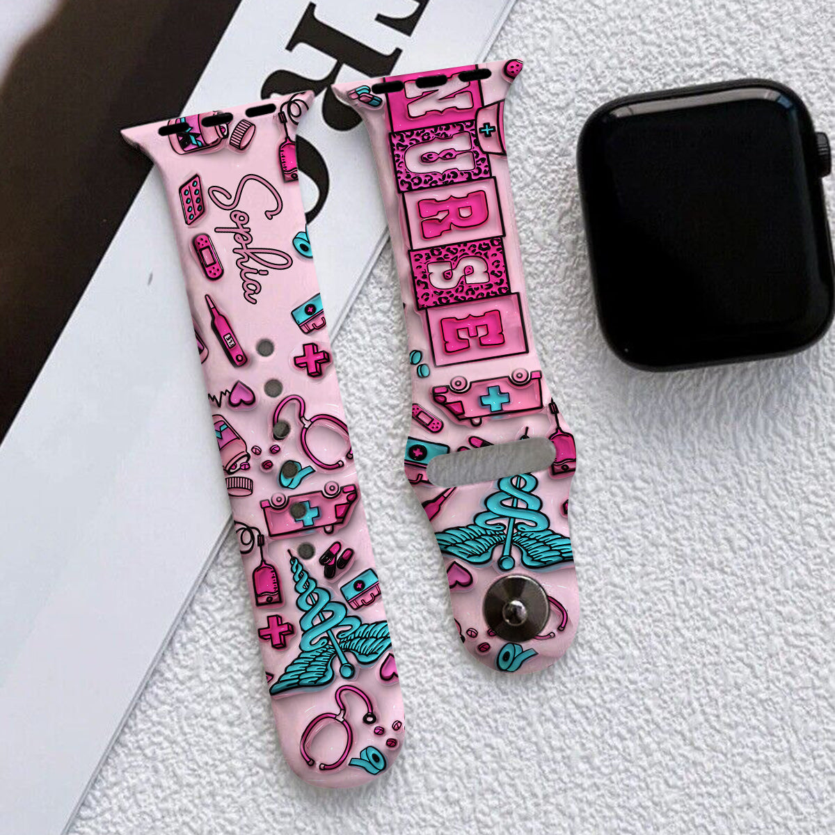 Nurse Life - Personalized Nurse Apple Watch Band