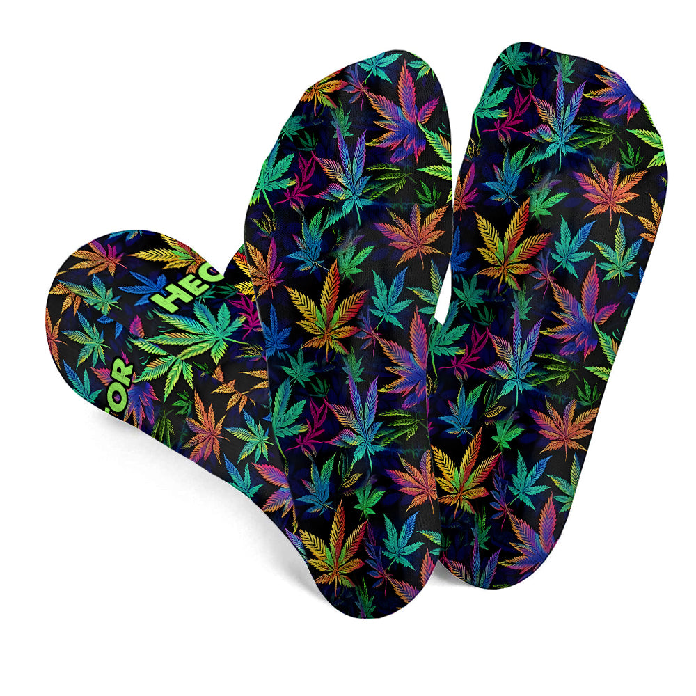 It's 420 somewhere Colorful Marijuana - Personalized Weed Socks