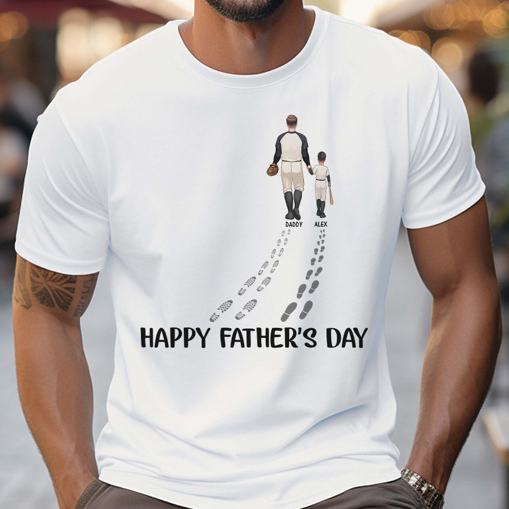 Happy Father's Day Baseball Dad - Personalized Baseball T-shirt And Hoodie