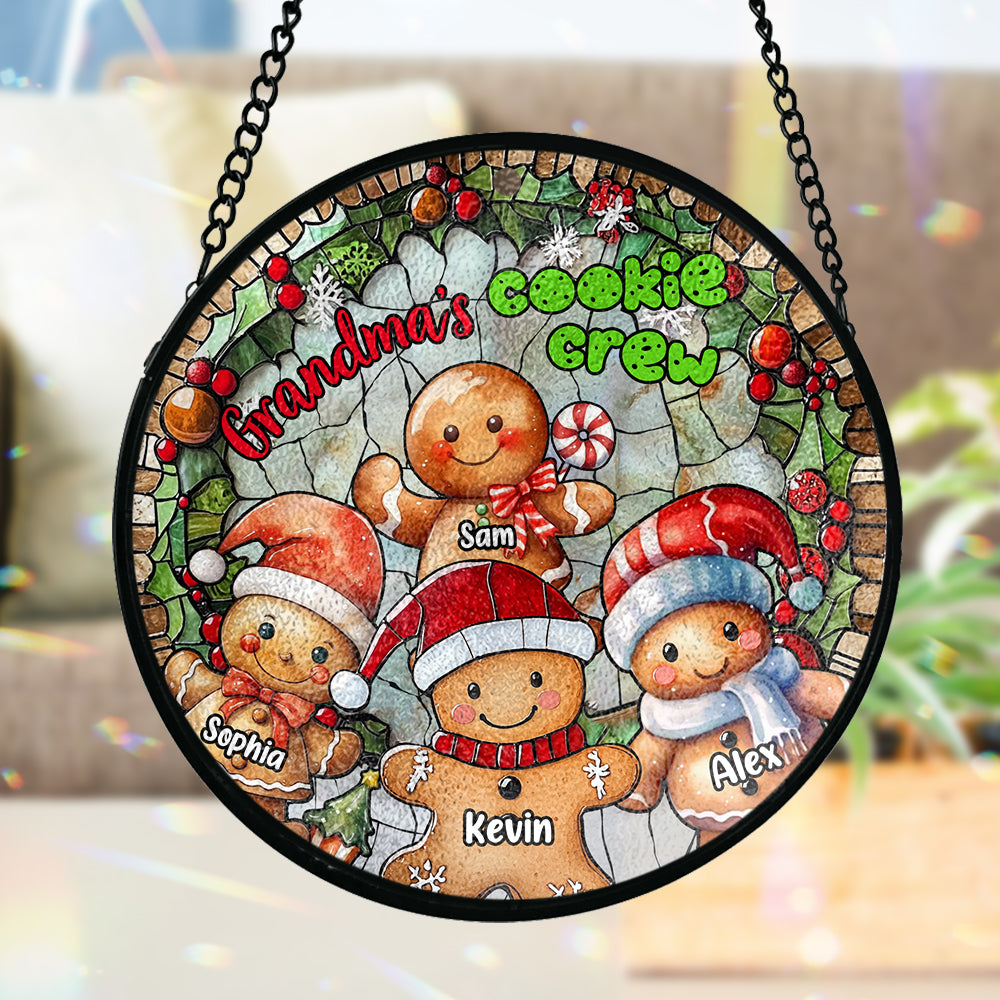 Cookie Crew - Personalized Grandma Stained Glass Suncatcher