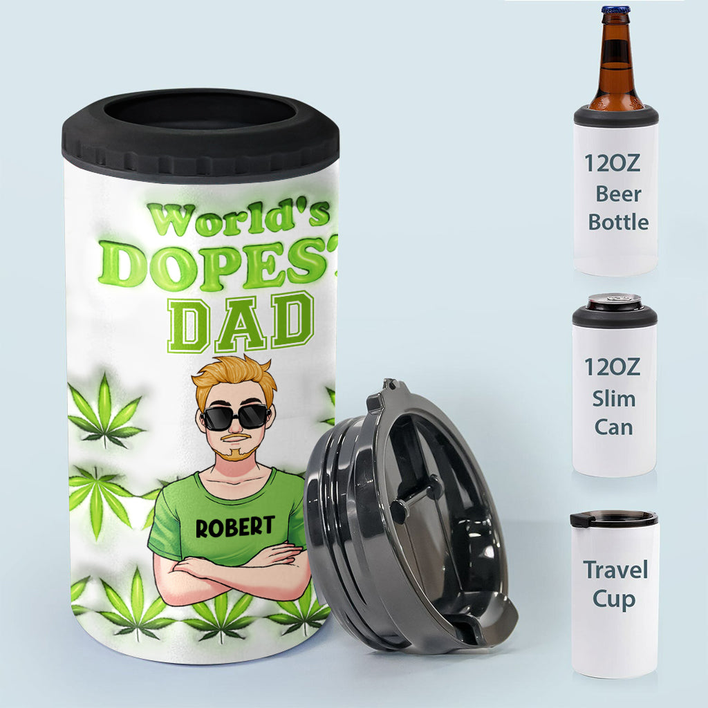 Dopest Dad Ever - Personalized Father Can Cooler