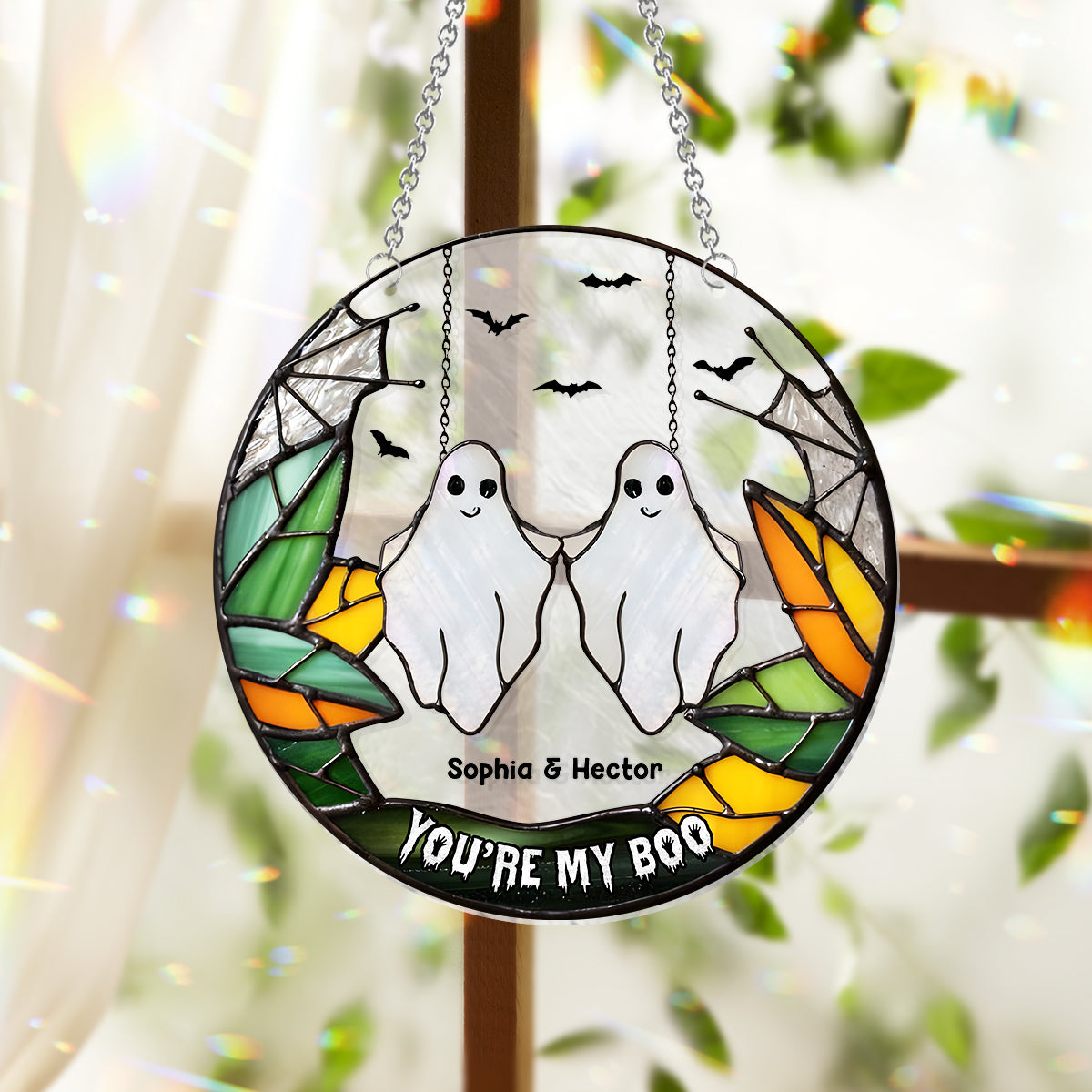 You Are My Boo - Personalized Couple Window Hanging Suncatcher Ornament