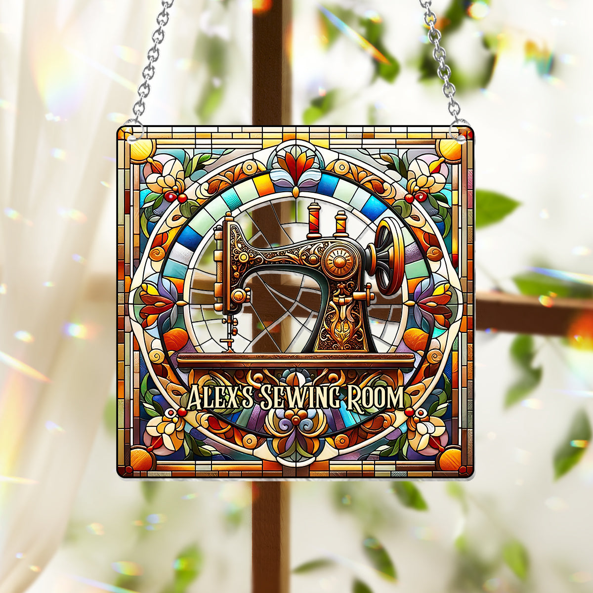 My Sewing Room - Personalized Sewing Window Hanging Suncatcher Ornament