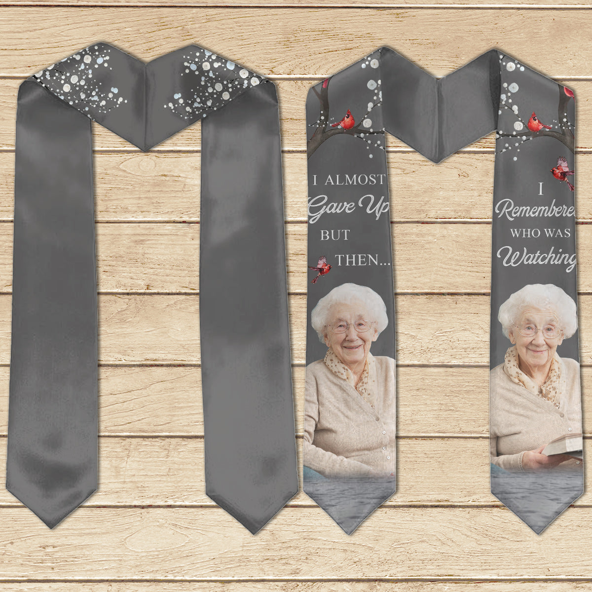 I Almost Gave Up But Then I Remembered Who Was Watching - Personalized Graduation Graduation Stole