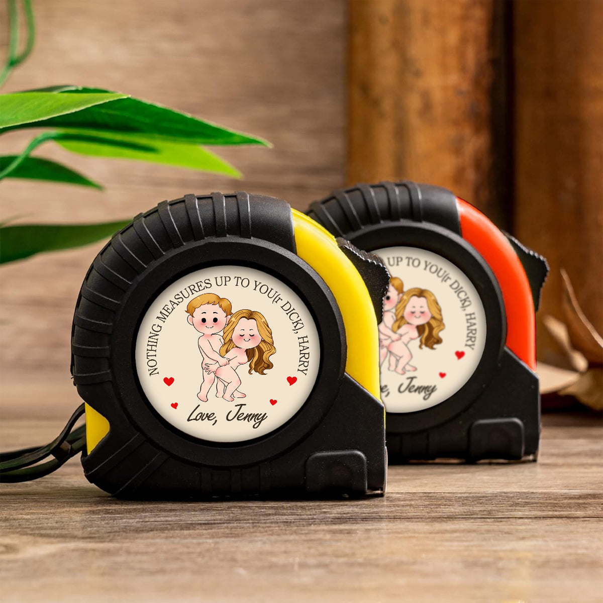 No Thing Measures Up To Your D!ck - Personalized Couple Measure Tape