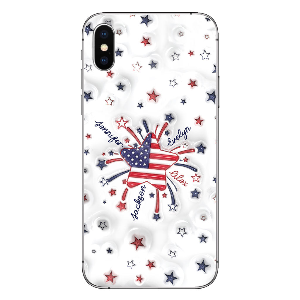 Grandma's Little Star 4th Of July - Personalized Grandma Phone Case