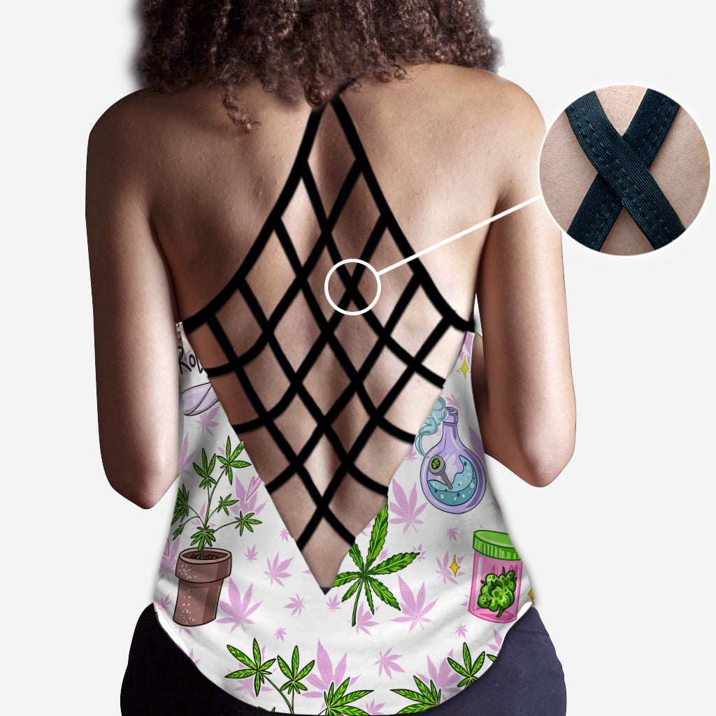 Puff Puff Pass - Personalized Weed Cross Tank Top and Leggings