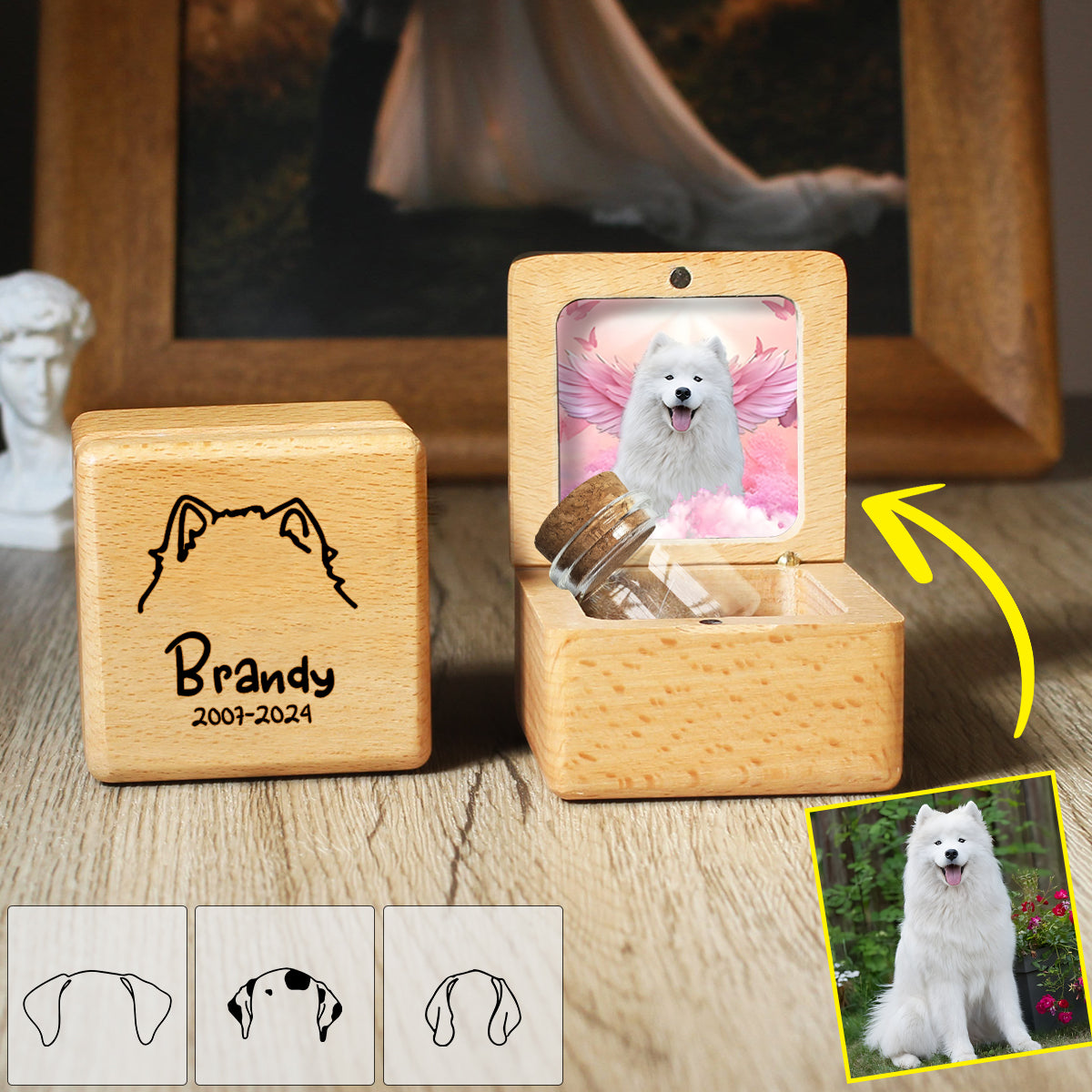 Miss You A Lot - Personalized Dog Pet Fur Keepsake