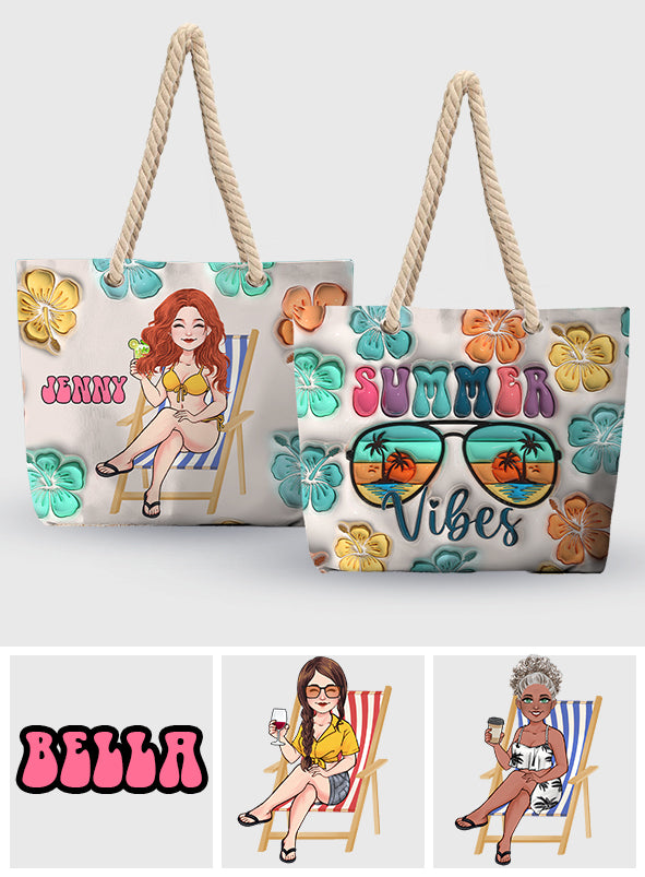 Summer Vibes - Personalized Sea Lover Beach Bag