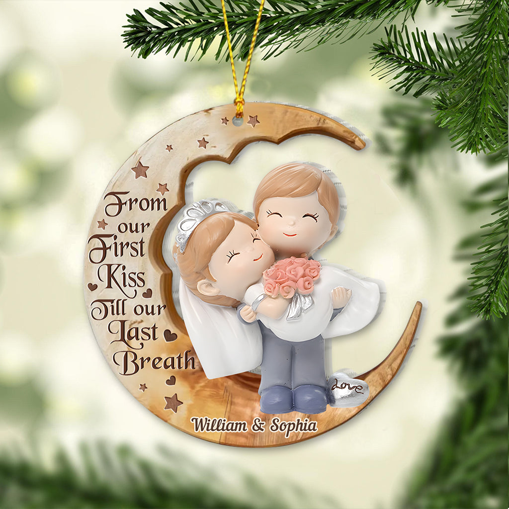 I Love You To The Moon - Personalized Couple Ornament