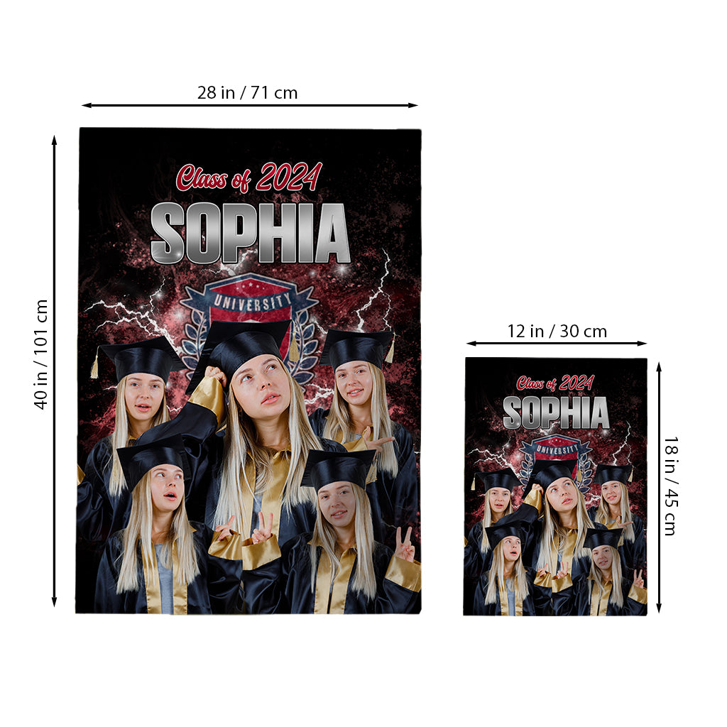 Proud Graduation 2024 - Personalized Graduation Garden Flag