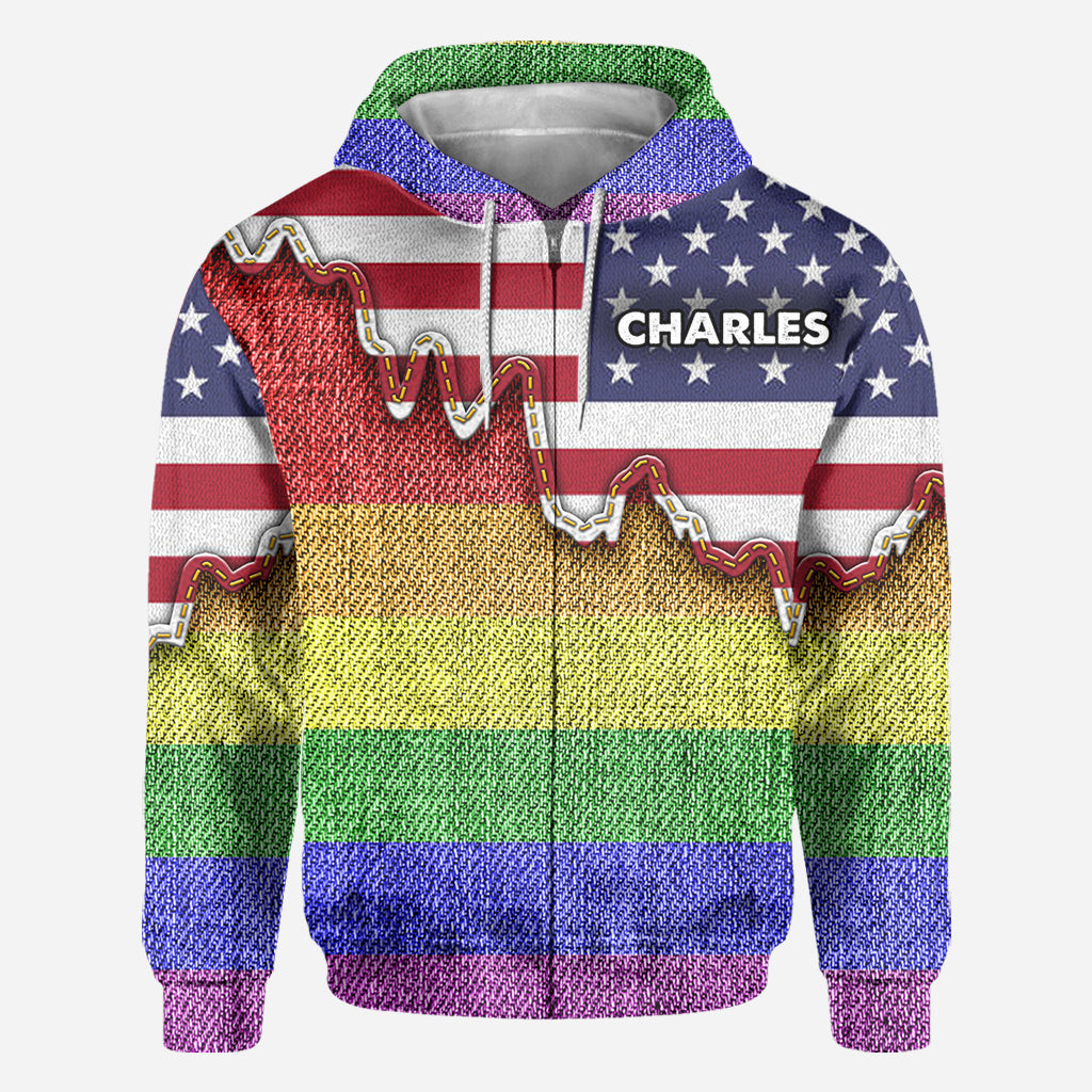 I am brave I am bruised True Colors - Personalized LGBT Support All Over Shirt