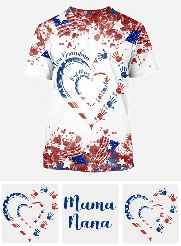 First Mom Now Grandpa - Personalized Grandma All Over Shirt