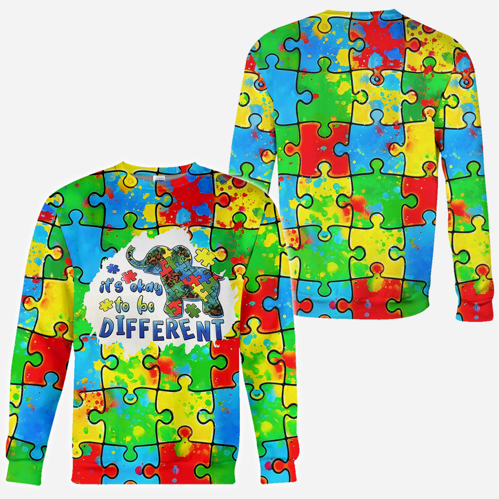 Its Ok To Be Different - Autism Awareness All Over Shirt
