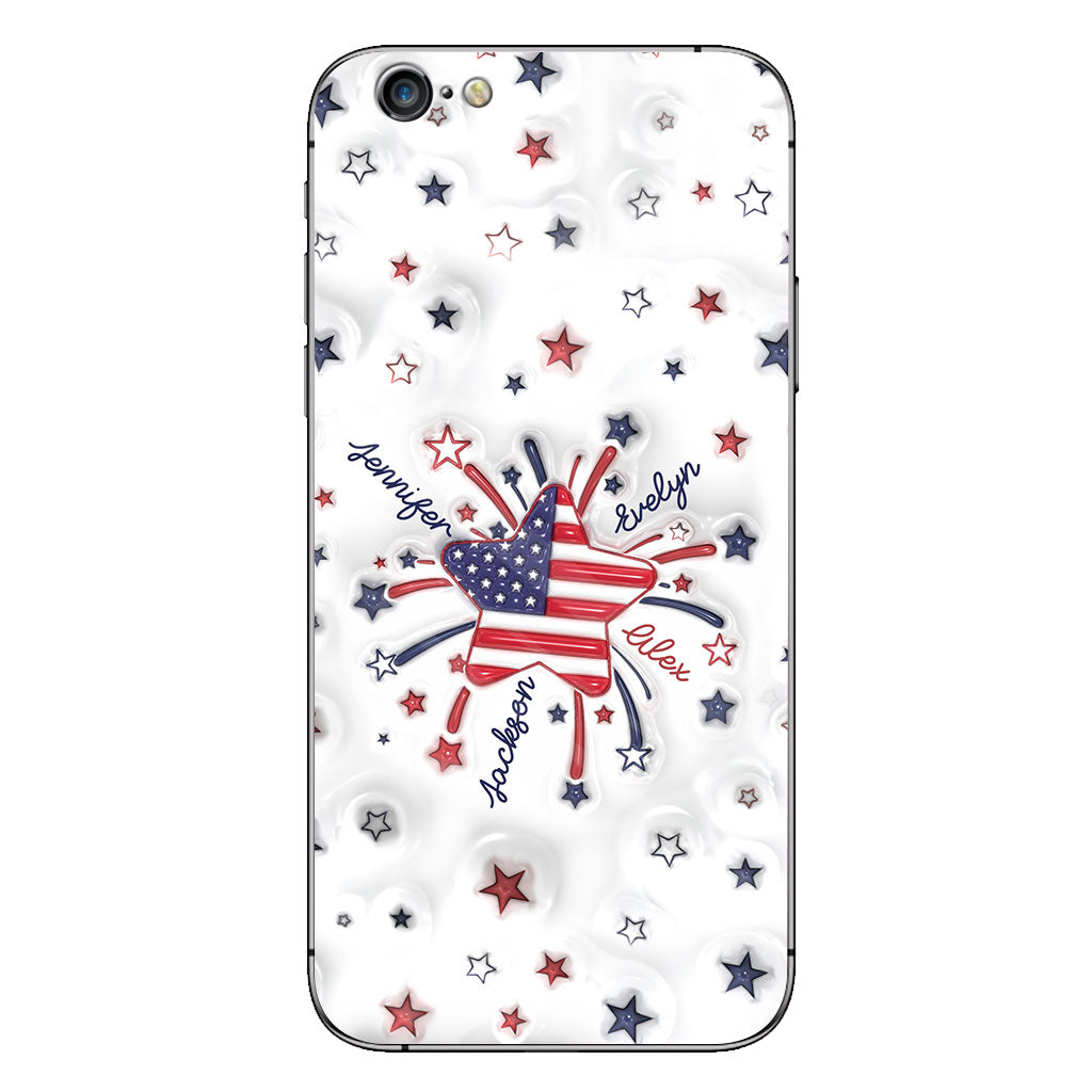 Grandma's Little Star 4th Of July - Personalized Grandma Phone Case
