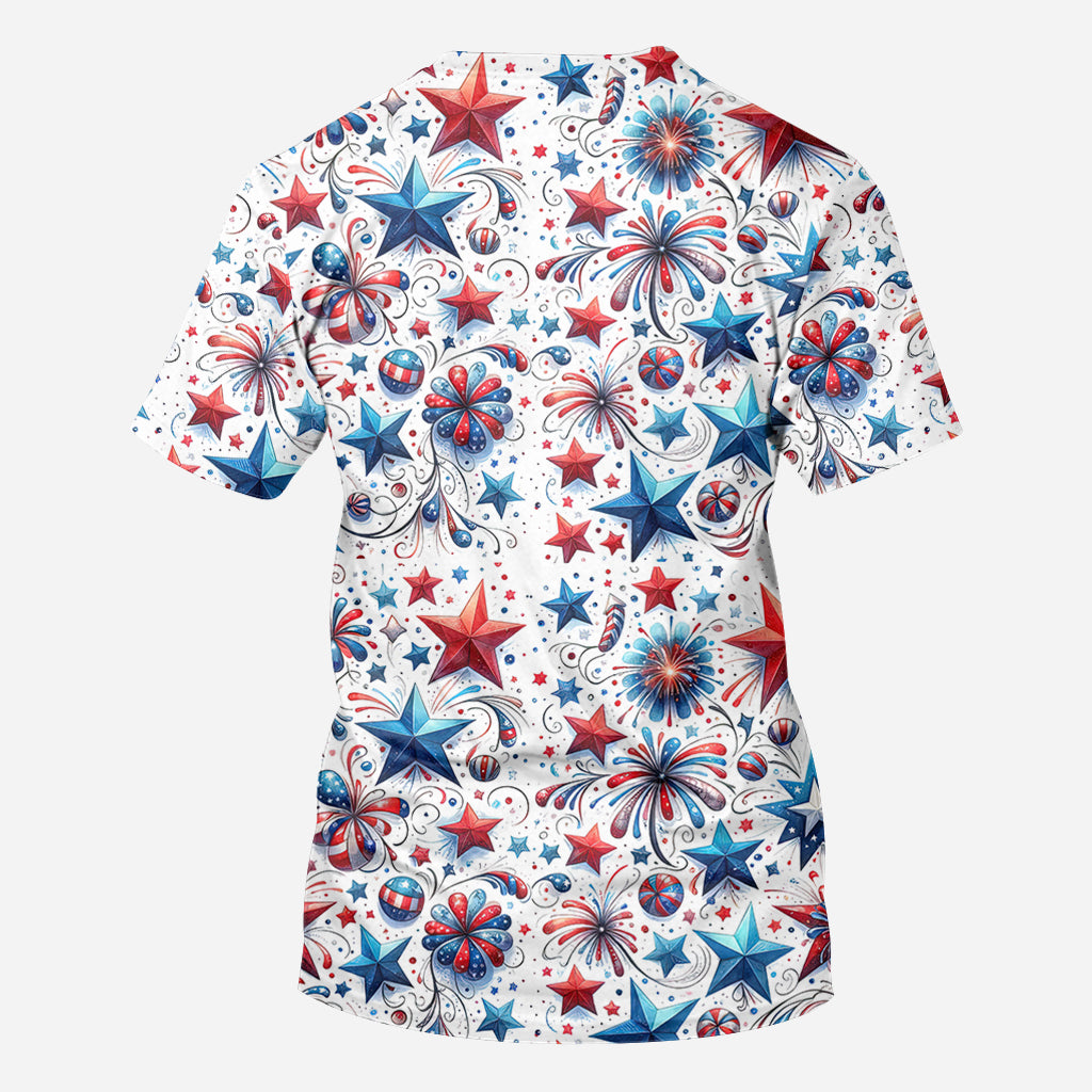 American Grandma - Personalized Grandma All Over Shirt