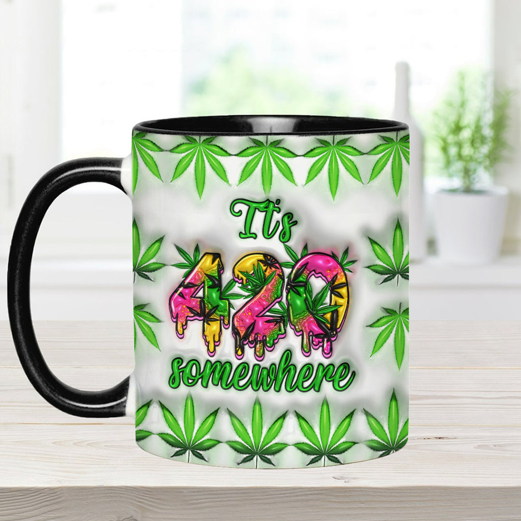 It's 420 Somewhere - Personalized Weed Accent Mug