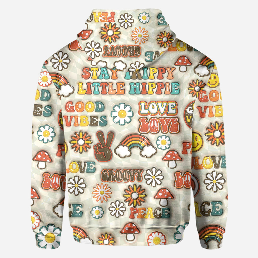 Hippie Soul Retro Multi Style - Personalized Hippie All Over Shirt