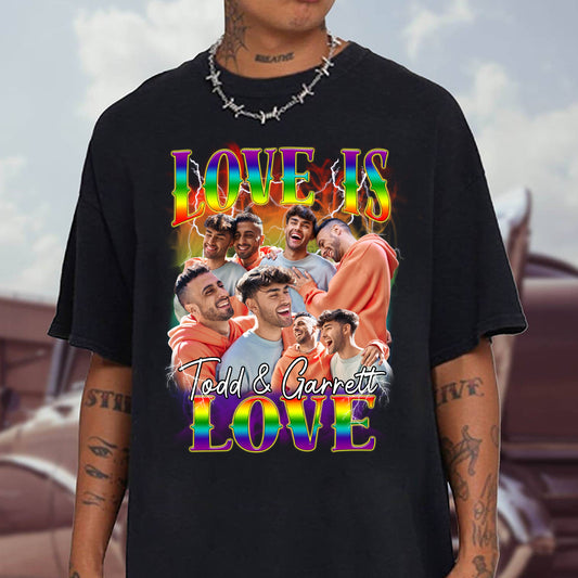 Love Is Love Bootleg Rainbow - Personalized LGBT Support T-shirt And Hoodie