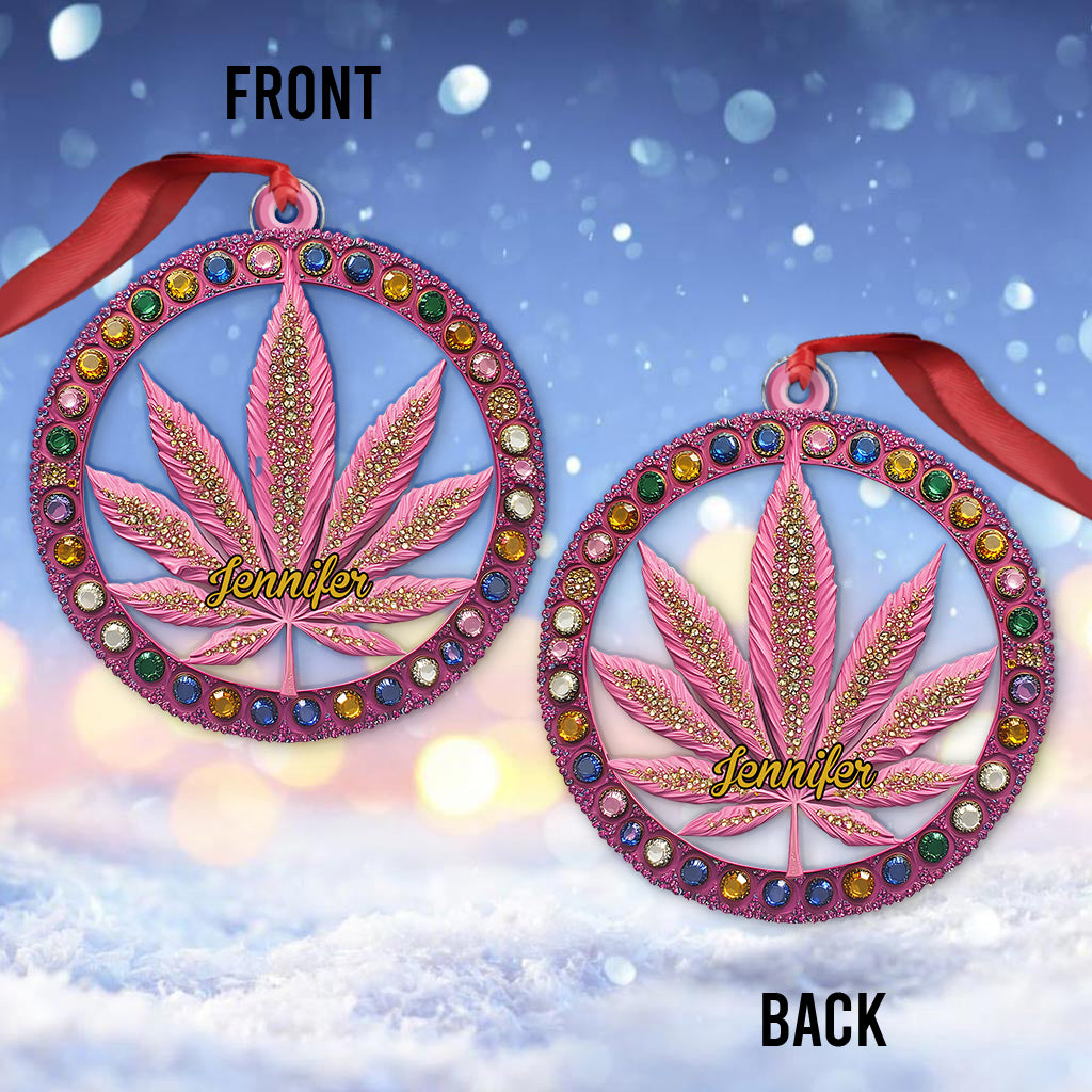Stoner Chick - Personalized Weed Custom Shaped Ornament