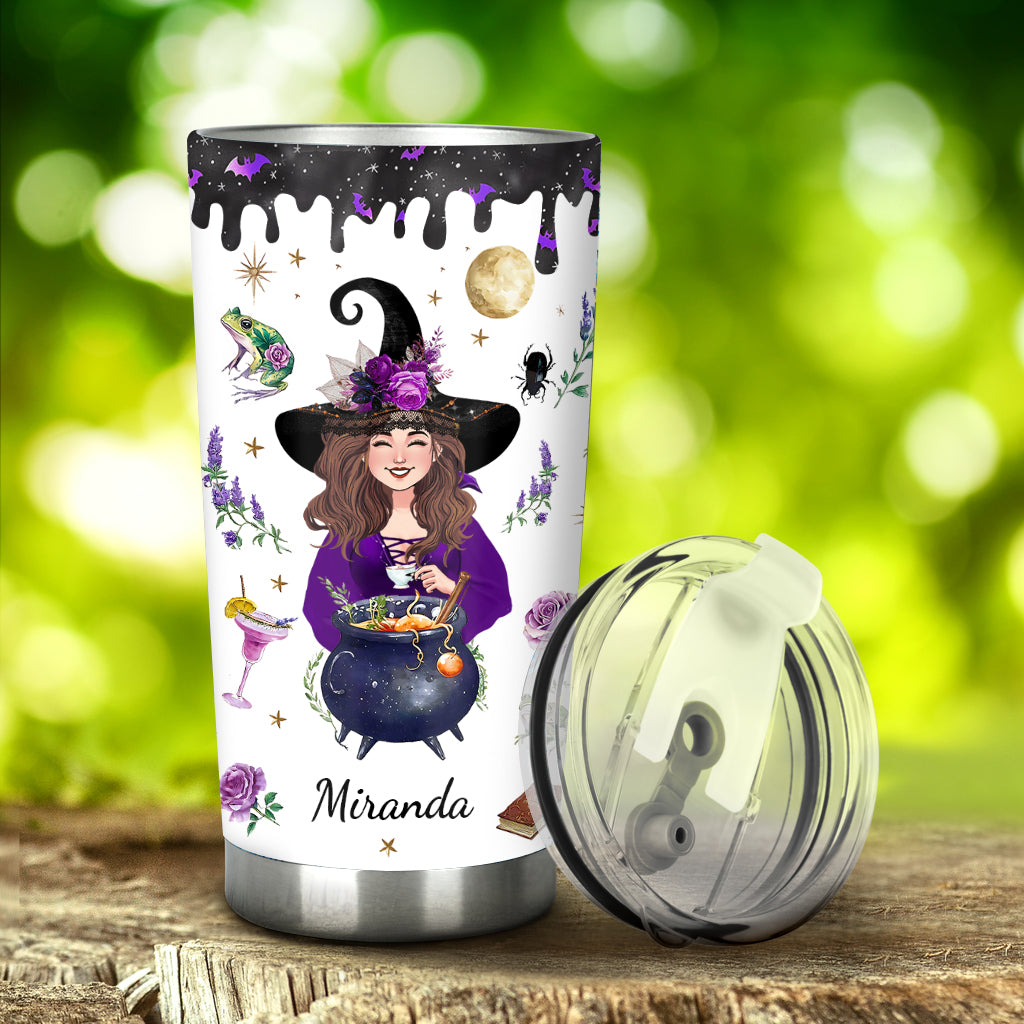 This Witch Need Coffee Before Any Hocus Pocus - Personalized Witch Tumbler