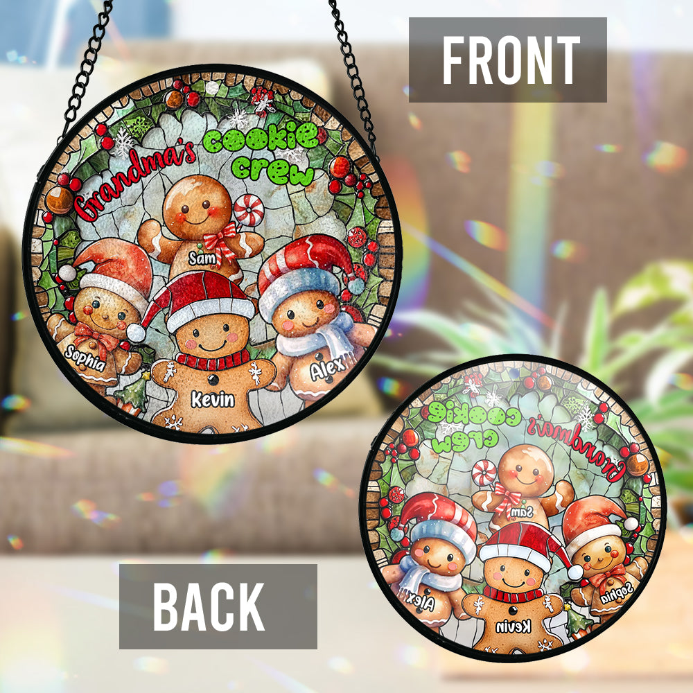 Cookie Crew - Personalized Grandma Stained Glass Suncatcher