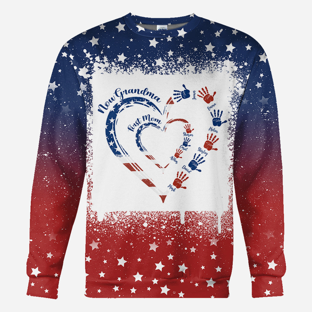 First Mom Now Grandma - Personalized Grandma All Over Shirt