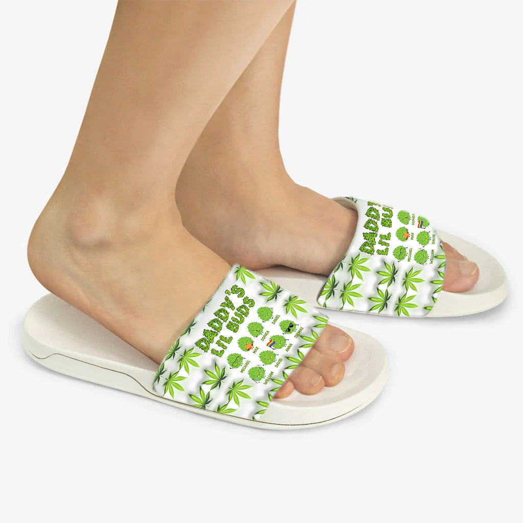 Daddy's Lil Buds Any Title - Personalized Weed Slide Sandals