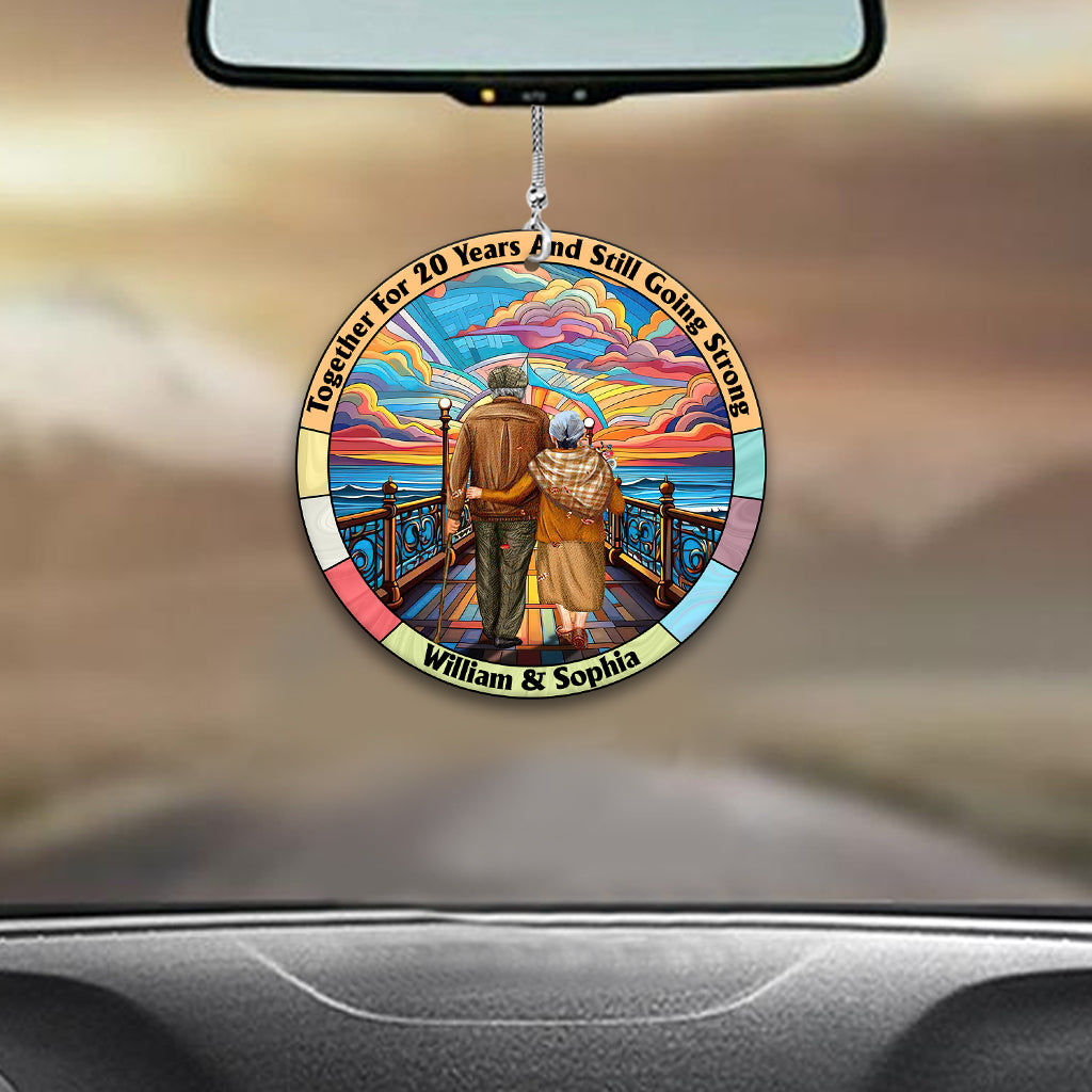 Together For Years And Still Going Strong - Personalized Couple Car Ornament