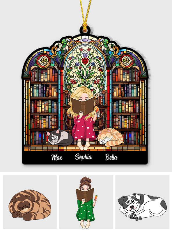 Just A Girl Who Loves Books - Personalized Book Custom Shaped Ornament